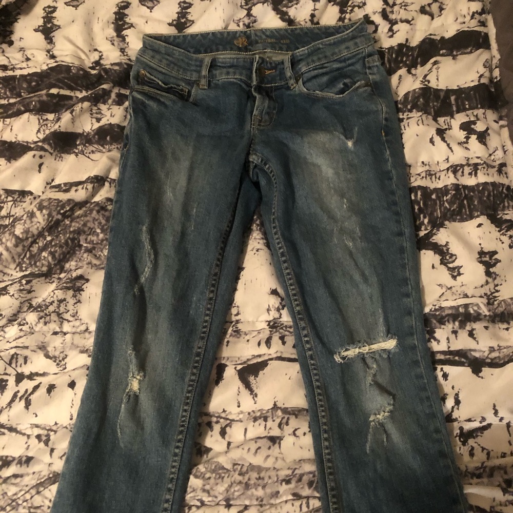Dark blue jeans